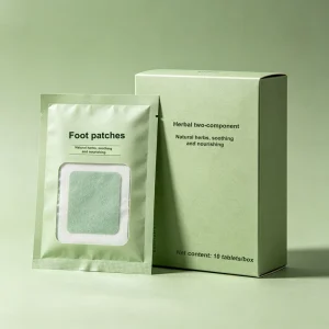 Non Woven Fabric Foot Pads Bamboo Vinegar Ginger Wormwood Herbal Extract Hypoallergenic Soothing Gentle Overnight Patches