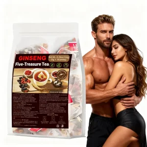 OEM Chinese Natural Herbal Formula Ginseng Five Treasure Tea Natural Male Functions Enhancement Kidney Tea