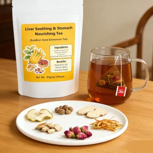 OEM Customized 4g * 20 Bags of Liver Soothing & Stomach Nourishing Tea Buddha’s Hand &Amomum Tea