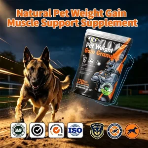 OEM Dog Muscle Building Formula BCAA L-Carnitine Chondroitin Performance Supplement for Working Police Hunting Dogs Factory