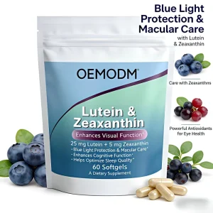 OEM Eye Health Supplement Lutein & Zeaxanthin Hard Capsules 25mg/5mg Custom Formula