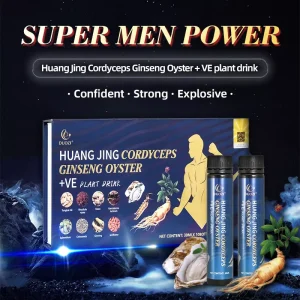 OEM HuangJing Cordyceps Ginseng Oyster Drink for Men Boosts Fertility Reproductive Health Enhances Herbal Supplements