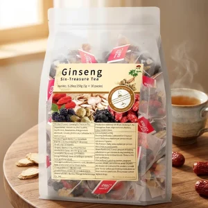 OEM Kidney Tea Formula Ginseng Six Treasure Tea Natural Chinese Traditional Herbal Kidney Detox Cleanse Teabag for Men Women