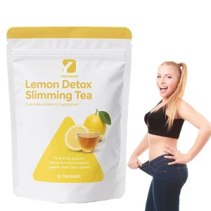 OEM Lemon Detox Slimming Tea Support Fat Burning Metabolism Boost Body Detox Pure Natural Beauty Herbal Supplement