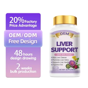 OEM Liver Support Softgels with Milk Thistle, Silymarin & Turmeric – Detox & Liver Cell Repair Supplement – Private Label