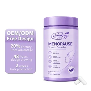 OEM Menopause Capsules For Women Hormone Free With Ashwagandha & Black Cohosh For Hot Flashes Night Sweats Mood Swings Support
