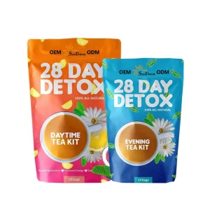 OEM/ODM 28-Day Herbal Detox Tea for Digestive Support & Metabolism Boost – Natural Green Tea, Oolong, Ginger & Dandelion Formula