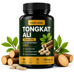 OEM/ODM Factory Private Label High Quality Tongkat Ali Tablets Supplement for Adults-Vegan Natural