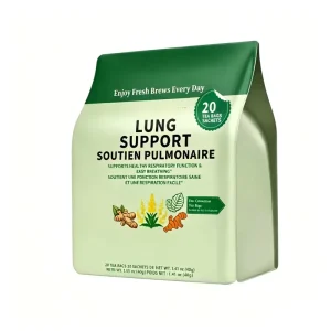 OEM ODM Herbal Tea Blend GMP ISO22000 20 Count 40g Ginger Turmeric Mullein Spearmint Caffeine Free
