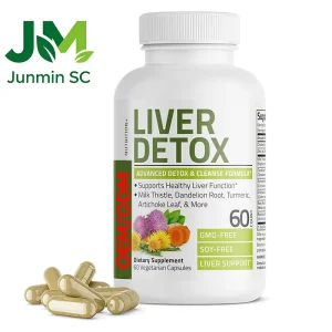OEM ODM Liver Detox Cleanse Capsules Milk Thistle Dandelion Root Turmeric Artichoke Extract Advanced Liver Support for Adults 60