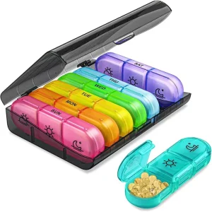 OEM Portable Pill Box Weekly 7 Days Tablet Medicine Case Dispenser