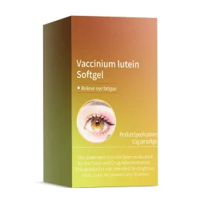 OEM Private Label Bilberry Extract Lutein Softgel High Anthocyanin Eye Health Supplement For Eye Strain Relief