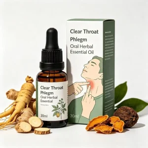 OEM Private Label Natural Herbal Ginseng Sanqi Throat Clear Phlegm Essential Oil Goji Lung Care Body Massage Wellness