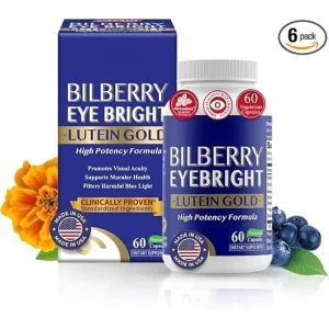OEM Private Label Stock Bilberry Eyebright Lutein Gold Dietary Supplement Custom Formula Custom Packaging for Eye Health Support