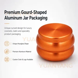 OEM Shaped Brushed Aluminium Surface Cosmetic & Personal Care Metal Tin Can Aluminum Cosmetic Jar for Face Cream Packaging