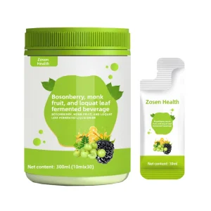 OEM Soothing Throat Drink Monk Fruit & Loquat Fermented Liquid for Daily Respiratory Comfort