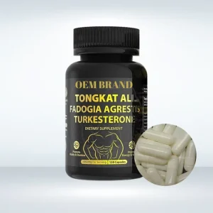 OEM Tongkat Ali Male Herbal Supplements Capsules 90 Caps Bottle 1-2 Daily for Adults Not for Pregnant Women
