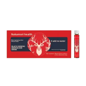 OEM Women Health Oral Liquid Black Ginseng Deer Blood Formula Iron Qi Blood Replenishment Beverage