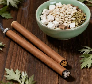 Oily Skin Relief Phlegm-Dampness Constitution Wooden Moxibustion Stick Therapeutic Eco-Friendly Long-lasting Remedy Incense