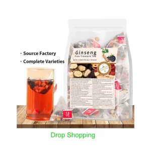 Organic Blended Five Treasure Ginseng Flavor Bags Red Date Health Energy Tea Chinese Fertility Ginseng Herbal Tea