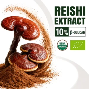 Organic Fruiting Body 10% Beta Glucan Ganoderma Lucidum Reishi Mushroom Extract Powder