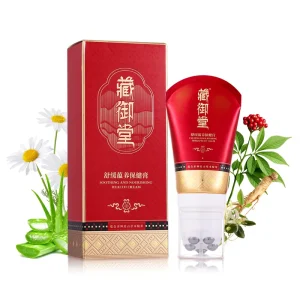 Organic Herbal Massage Cream with Ginseng and Essential Oil Balls for Whole Body Meridian Scraping & Heating