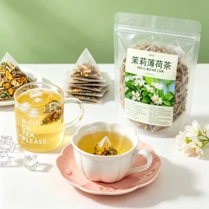 Organic Mints Herbal Tea Blend 20 Pyramid Tea Bags