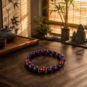 Oriental Aromatherapy TCM Herb Scented Agate Jade Bead Bracelet for Qi Blood Balance Wellness Handmade Jewelry