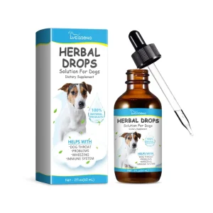 Pet Cough Herbal Drops with Spicy Mint Extract for Cats & Dogs 60ml Relieve Cough & Runny Nose Care