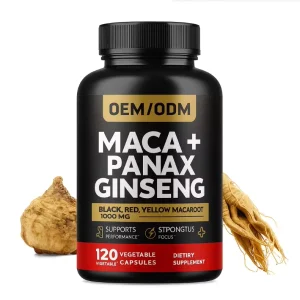 Plant Extract Maca Root Capsules Panax Ginseng Tongkat ali Herbal Supplement for Men