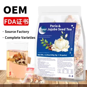 Poria and Spine Date Seed Tea Customized Chinese Herbal Poria Spine Date Seed Detox Tea Bag Promotes Relaxing Sleep Flavor Tea