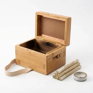 Portable Wooden Moxibustion Box with Adjustable Air Vent Traditional Chinese Medicine Moxa Burner Class II TONIC for Back Pain