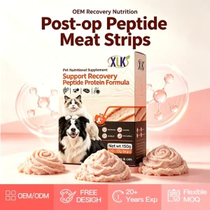 Post-Surgery Pet Recovery Supplement Small Peptide Meat Strips for Dogs Cats Immune Boost OEM Supplier