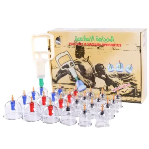Premium Quality 24 Pcs Vacuum Massage Cupping Therapy Set TCM Treatment for Body & Back Fatigue Relief & Pain Relief