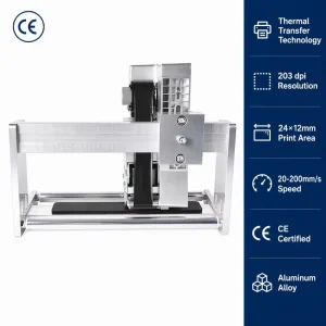 Price Thermal Transfer Date Printer | 203 Dpi 24*12mm Ready Stock Thermal Transfer Date Coding Labeling Machine Encoder