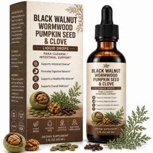 Private Label Alcohol Free Black Walnut Wormwood Drops 6000mg Sugar Free Vegan Parasite Cleanse Intestinal Detox OEM Factory