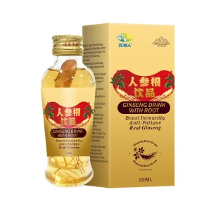 Private Label Ginseng Drink with Root 120ml Real Ginseng Root Energy Drink OEM ODM Manufacturer Healthy Beverage