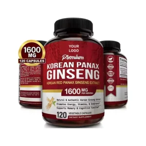 Private Label Ginseng Ginsenosides Ginkgo Biloga Maca Ashwagandha Capsule Sweets Energy Supplements
