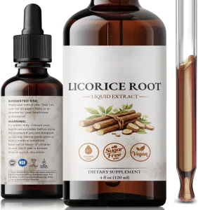 Private Label Organic Licorice Root Extract Drops for Respiratory and Immune Support, Liquid Vitamins, Low MOQ