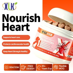Private Label Pet Heart Health Tablets Taurine & Ginseng Myocardial Output Booster for Senior Dogs Cats Cardiac Care