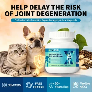 Private Label Pet Joint Solution Daily Support Tablets Glucosamine Chondroitin for Breed Specific Joint Wellness OEM ODM