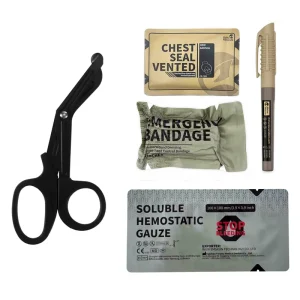 Professional Soluble Hemostatic Gauze 10x10cm Medical Materials Accessories Hemostatic Bandage Scissors