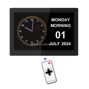 Pros Analogue Display Dementia Clock Large Number Digital Calendar Day Clock Alzheimer Alarms Medicine Reminders Remote Control