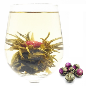 Prosperity Blooms Handcrafted Gomphrena Globosa Flowering Tea Dried Blooming Tea Balls