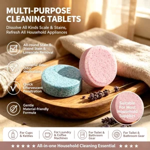 Quick Dissolving Degreaser Cleaning Tablets Strong Cleaning for Home Office Car Multi Purpose Cleaning Products