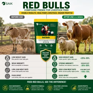 RED BULLS Cattle Sheep Fattening Additive High Efficiency Weight Gain Food Supplement Feed Grade Enzymes Promotes
