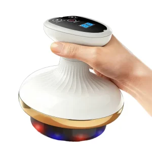 Rechargeable Smart Cupping Massager, Adjustable Vacuum Suction Therapy Device with Heat for Muscle Relief and Blood Circulation