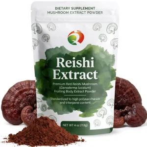 Reishi Mushroom Extract 10:1 Ganoderma Lucidum Powder 30% Polysaccharides Triterpenes Non-GMO Vegan Adaptogen Bulk Supply