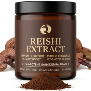 Reishi Mushroom Fruiting Body Extract Ganoderma 30% Polysaccharides Adaptogen Relaxation Herb Senior Wellness Supplement