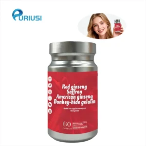 Replenish Qi and Blood Herbal Supplement with Ginseng Atractylodes Macrocephala Poria Cocos American Ginseng Capsules